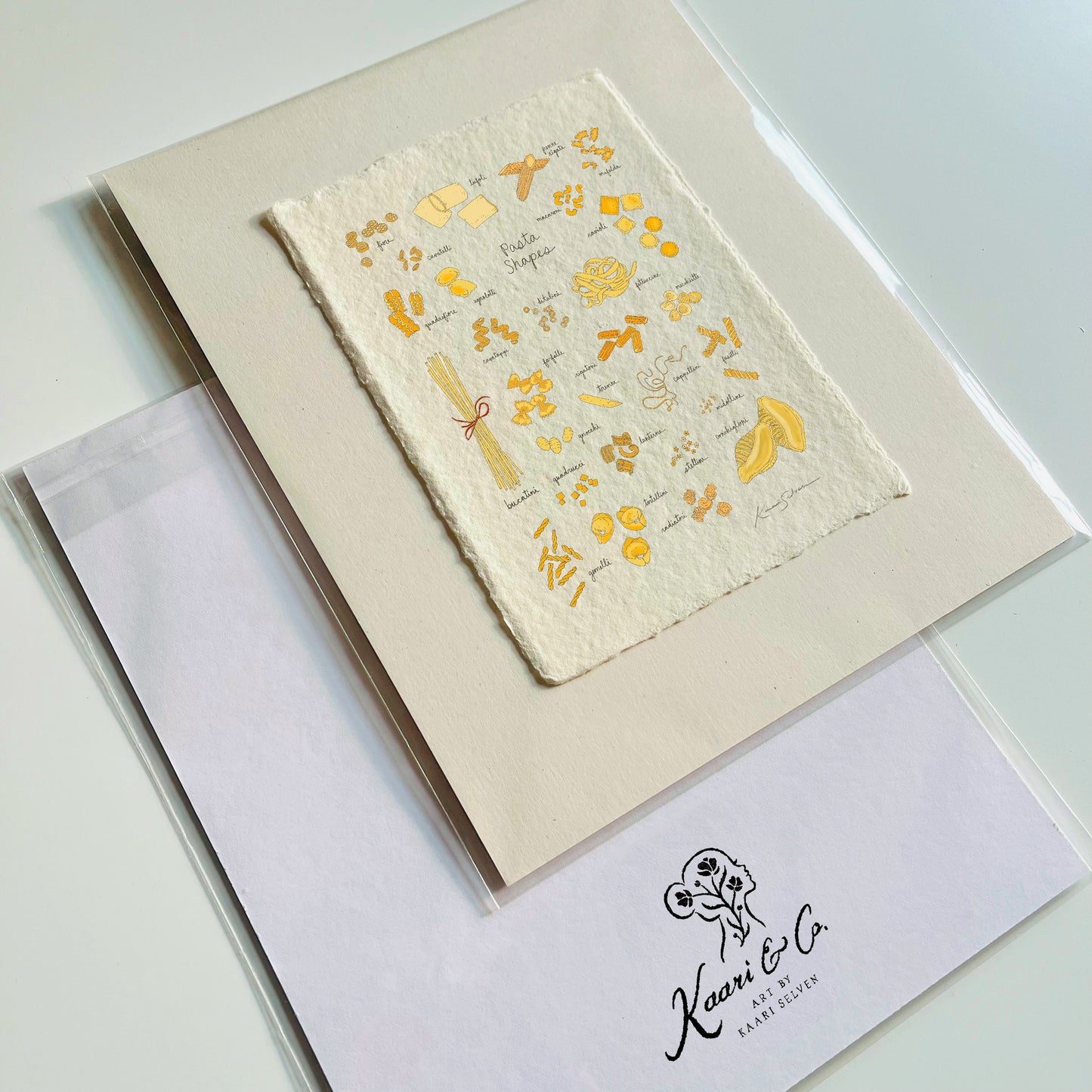 Pasta Shapes Heirloom Art Print