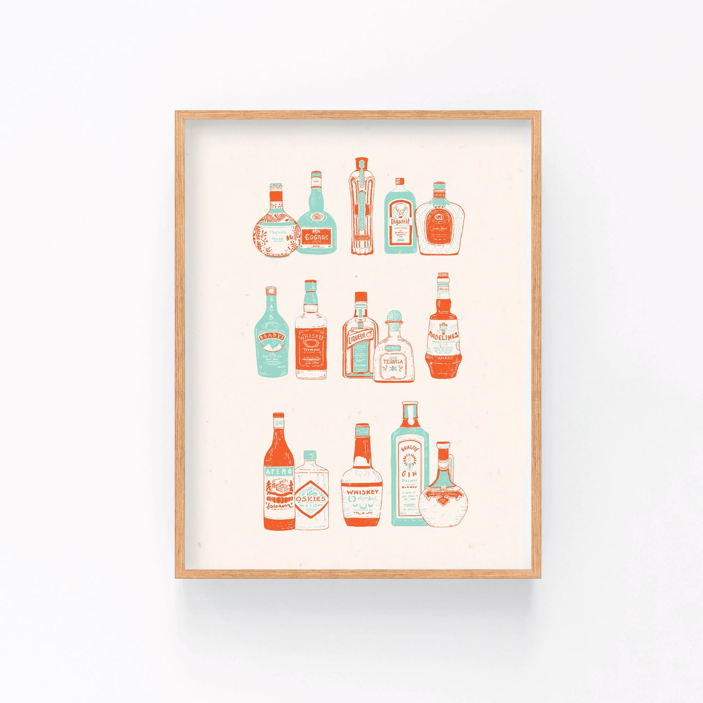 Liquor Bottles Art Print