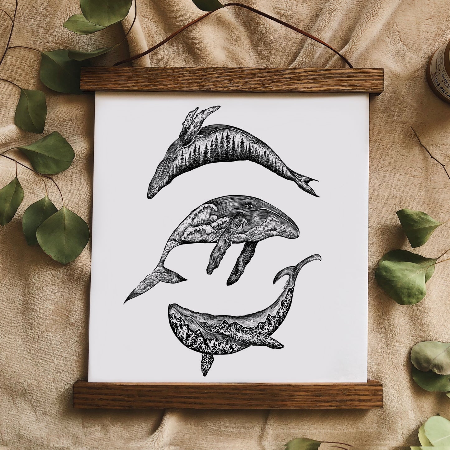 Whales Art Print