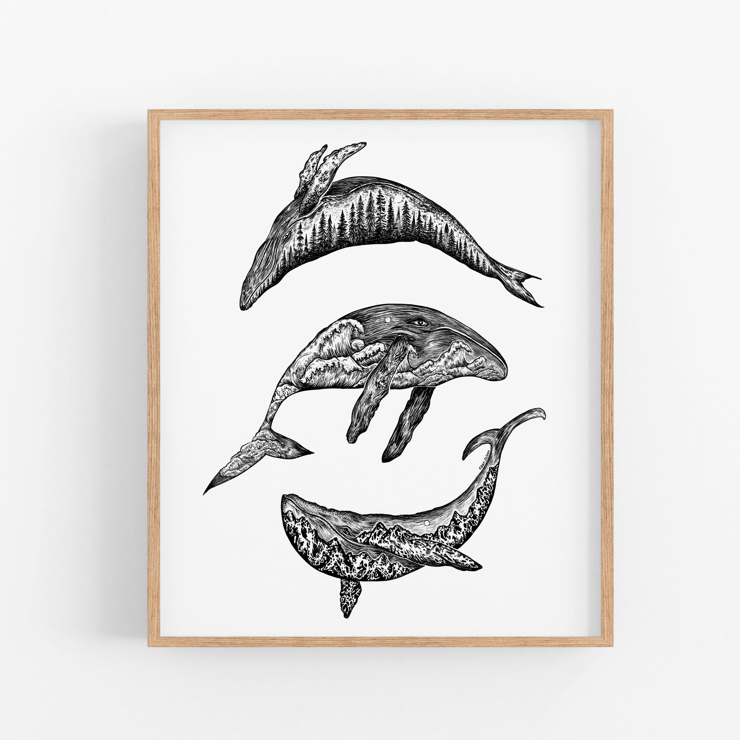 Whales Art Print