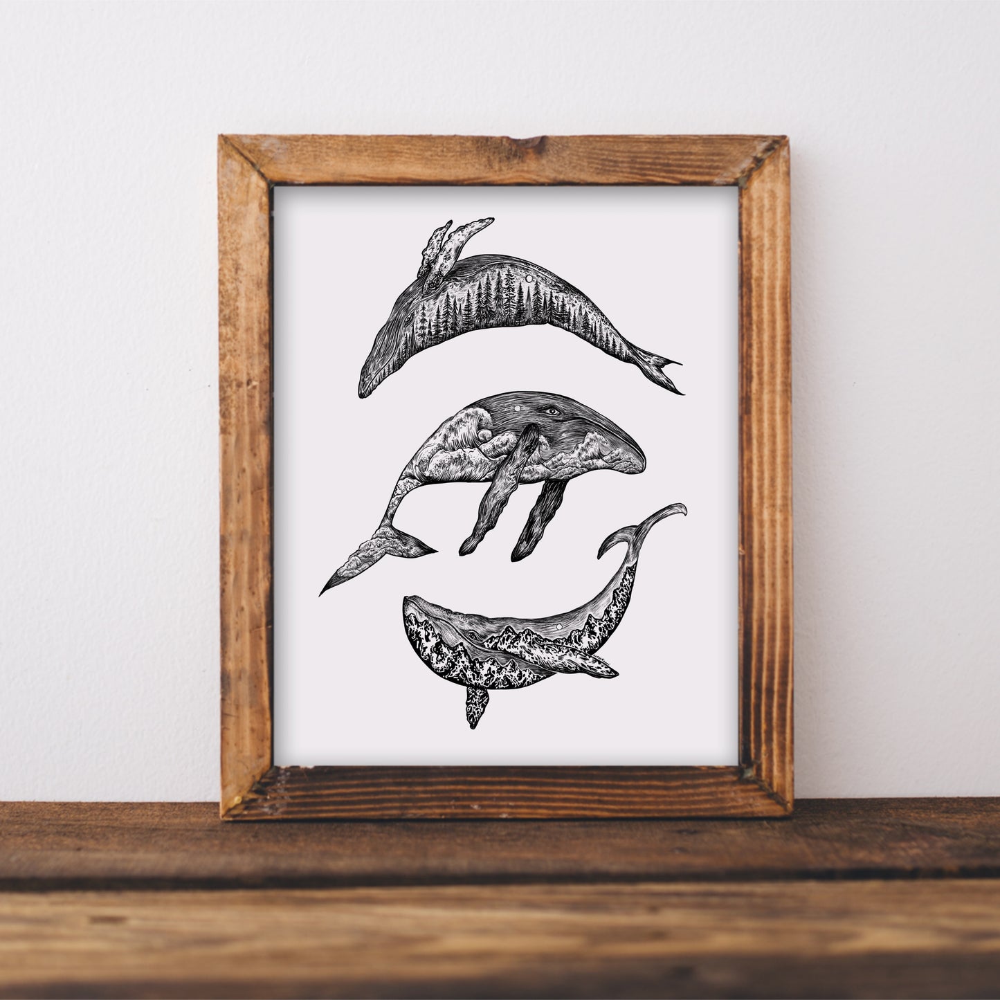 Whales Art Print