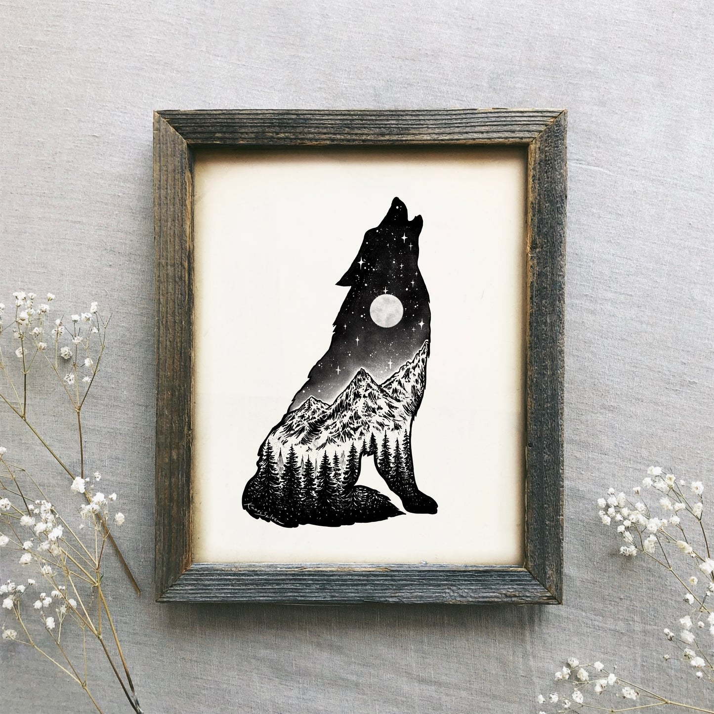 Mountain Wolf Art Print