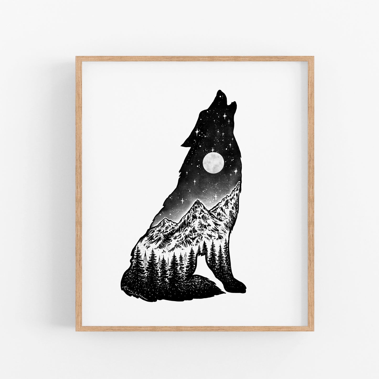 Mountain Wolf Art Print