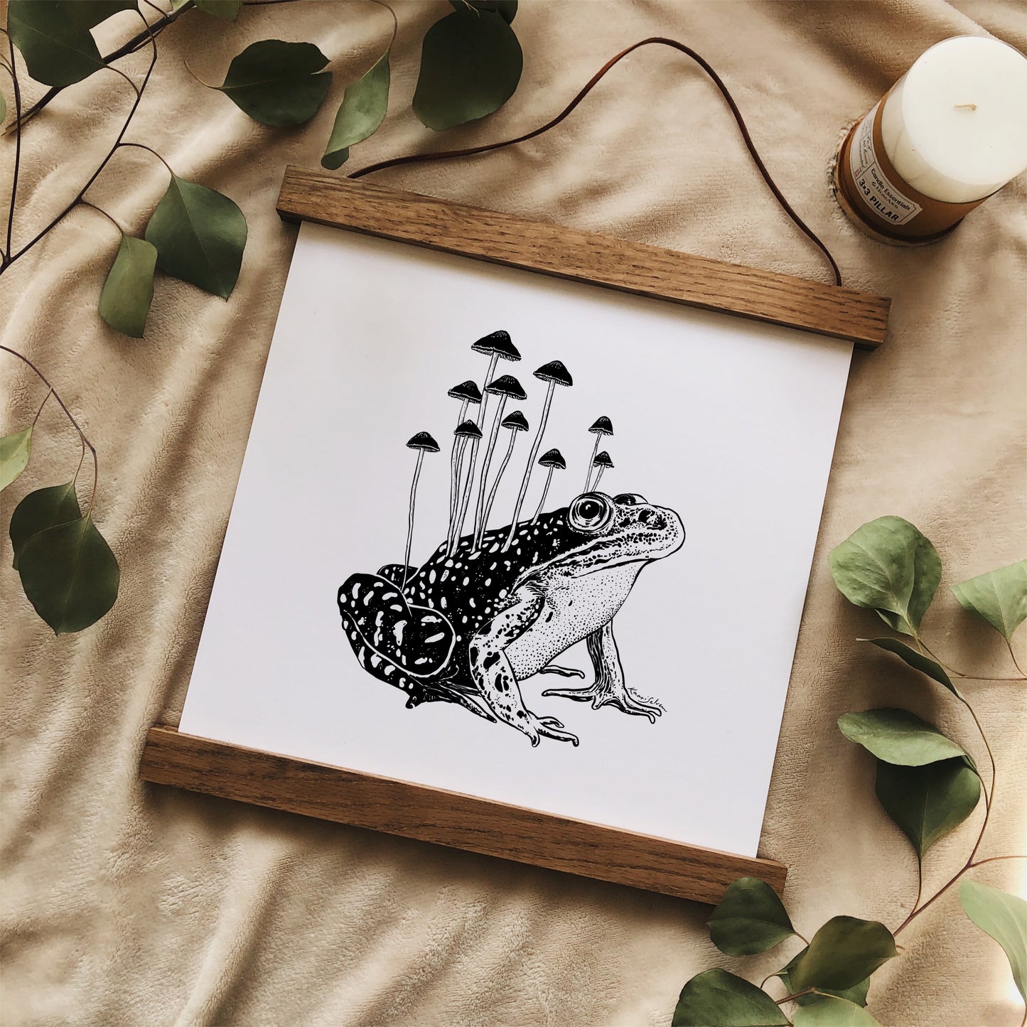Mushroom Frog Art Print