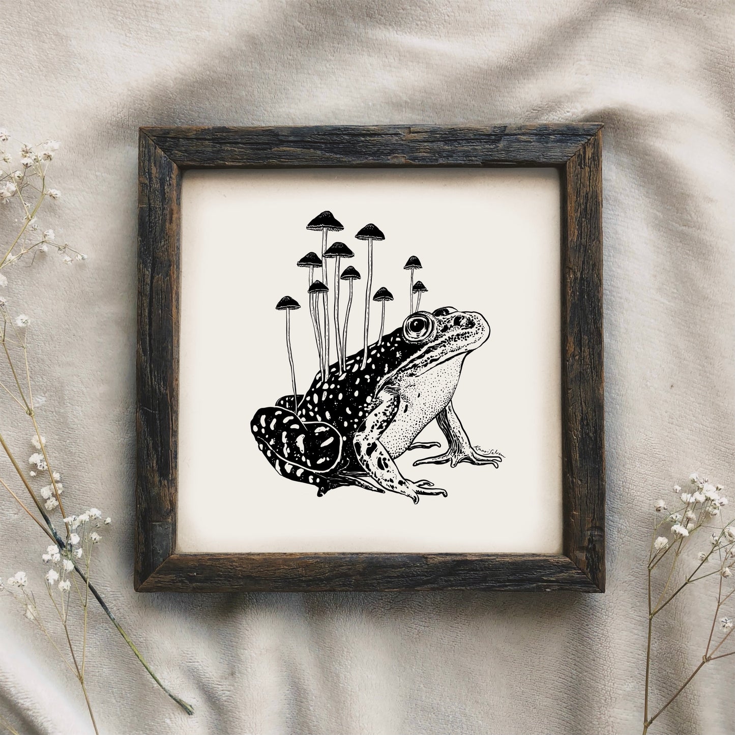 Mushroom Frog Art Print