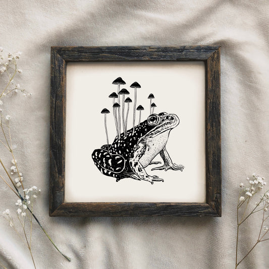 Mushroom Frog Art Print