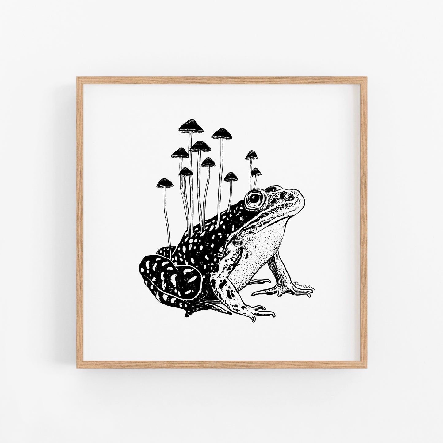 Mushroom Frog Art Print