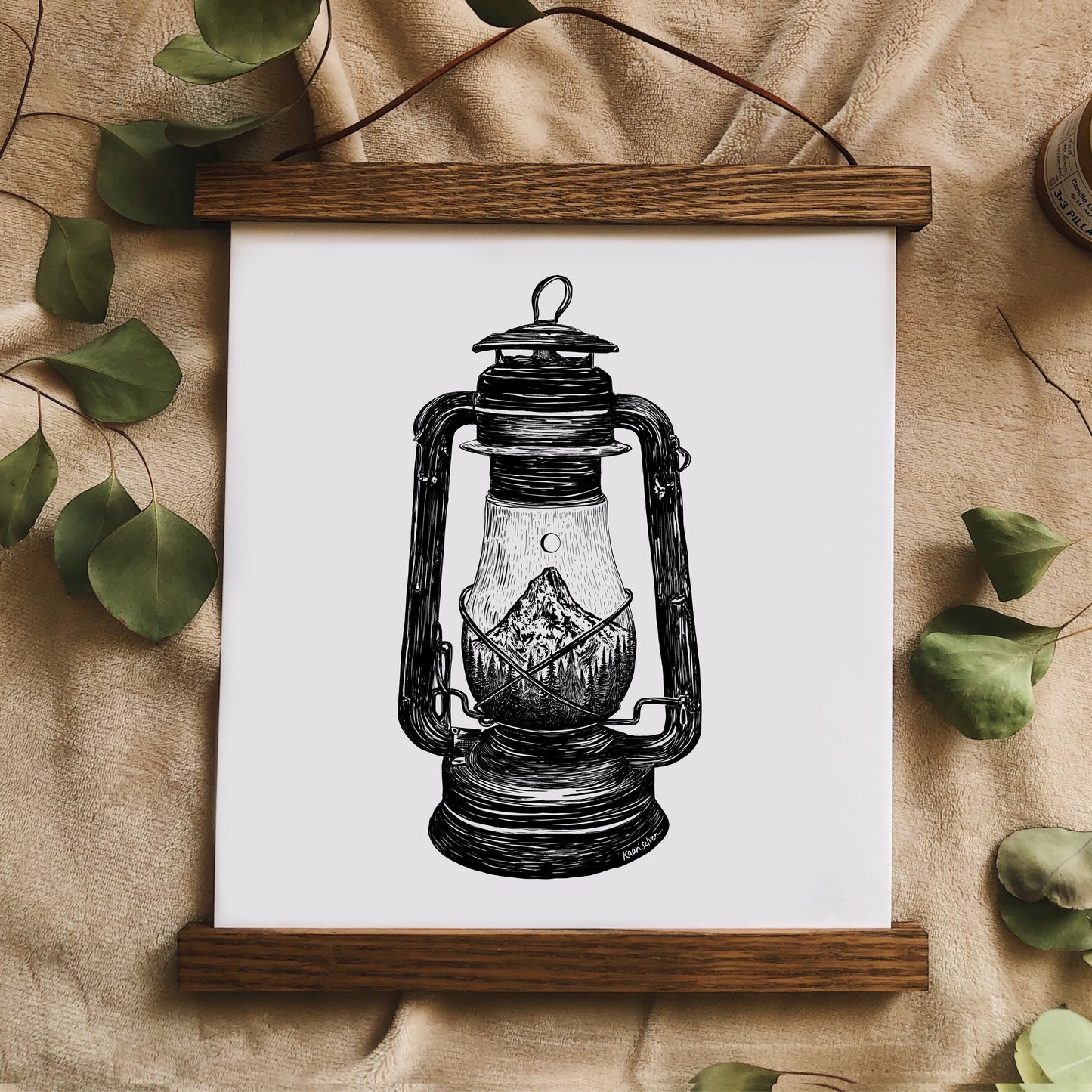 Mountain Lantern Art Print
