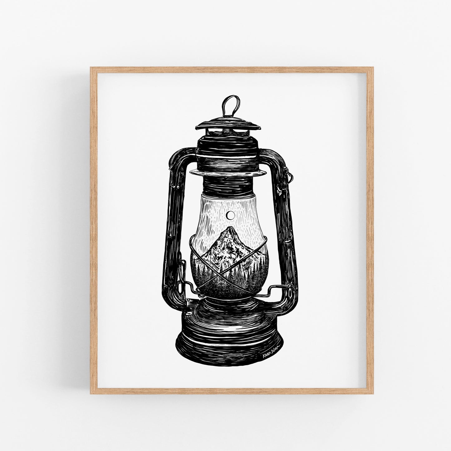 Mountain Lantern Art Print