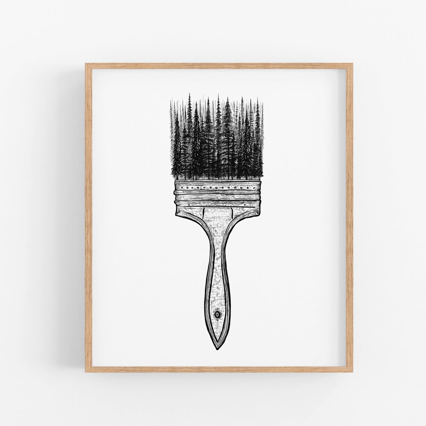 Forested Paintbrush Art Print