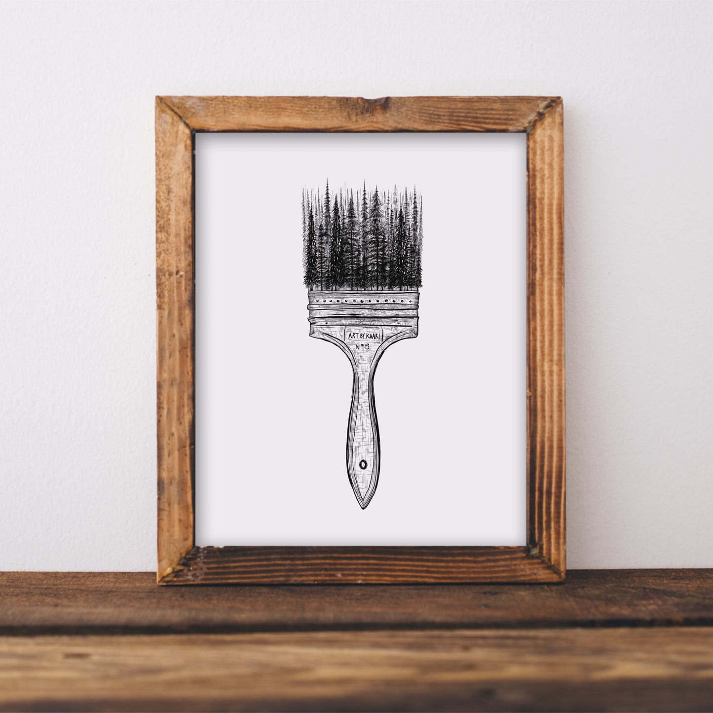 Forested Paintbrush Art Print