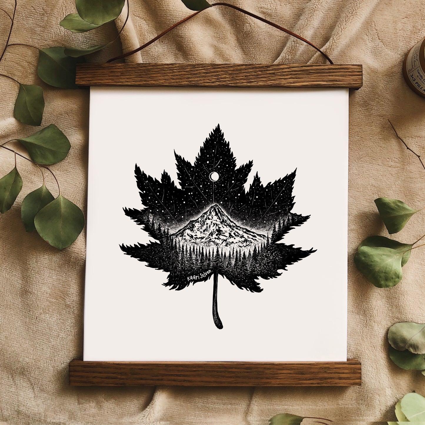 Mountain Leaf Art Print