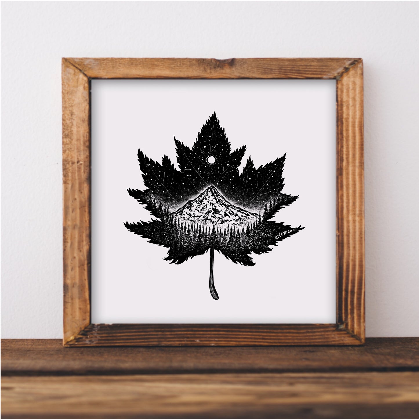 Mountain Leaf Art Print