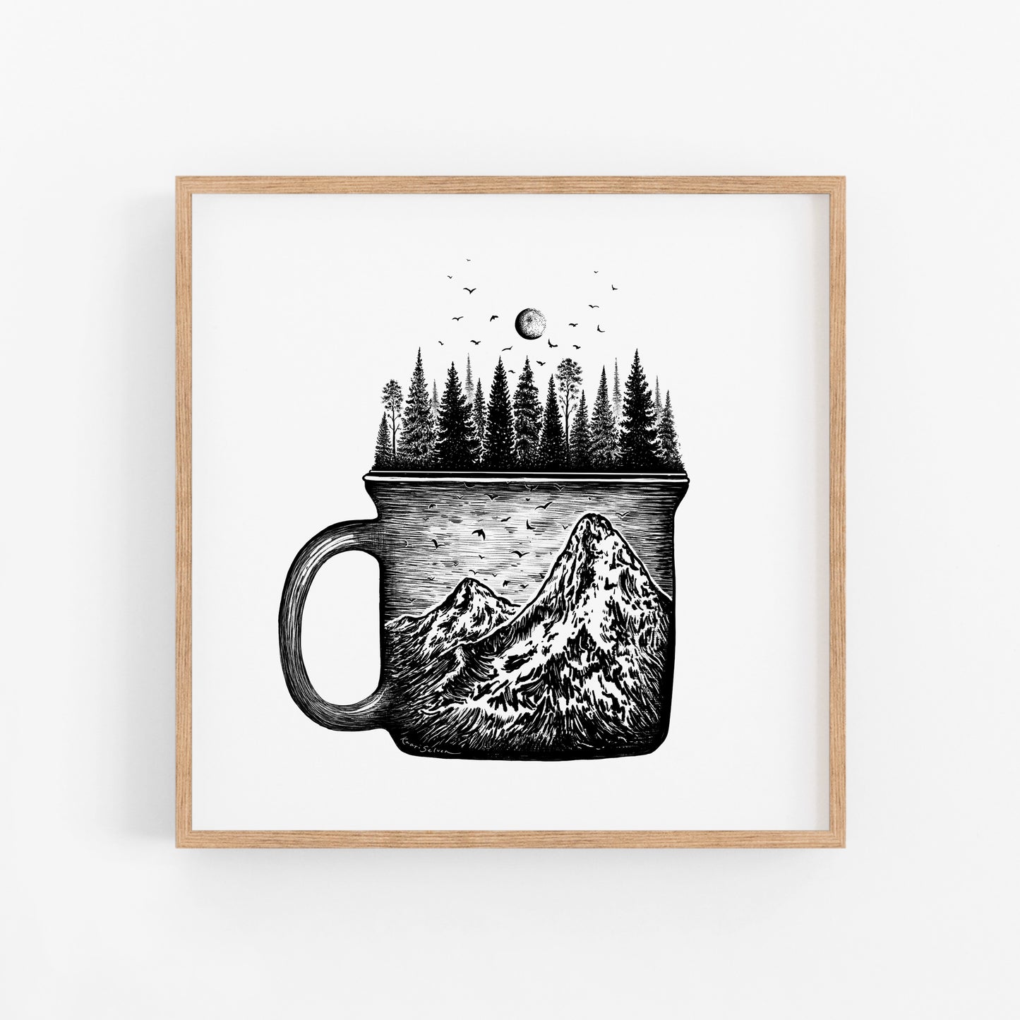 Forested Coffee Mug Art Print