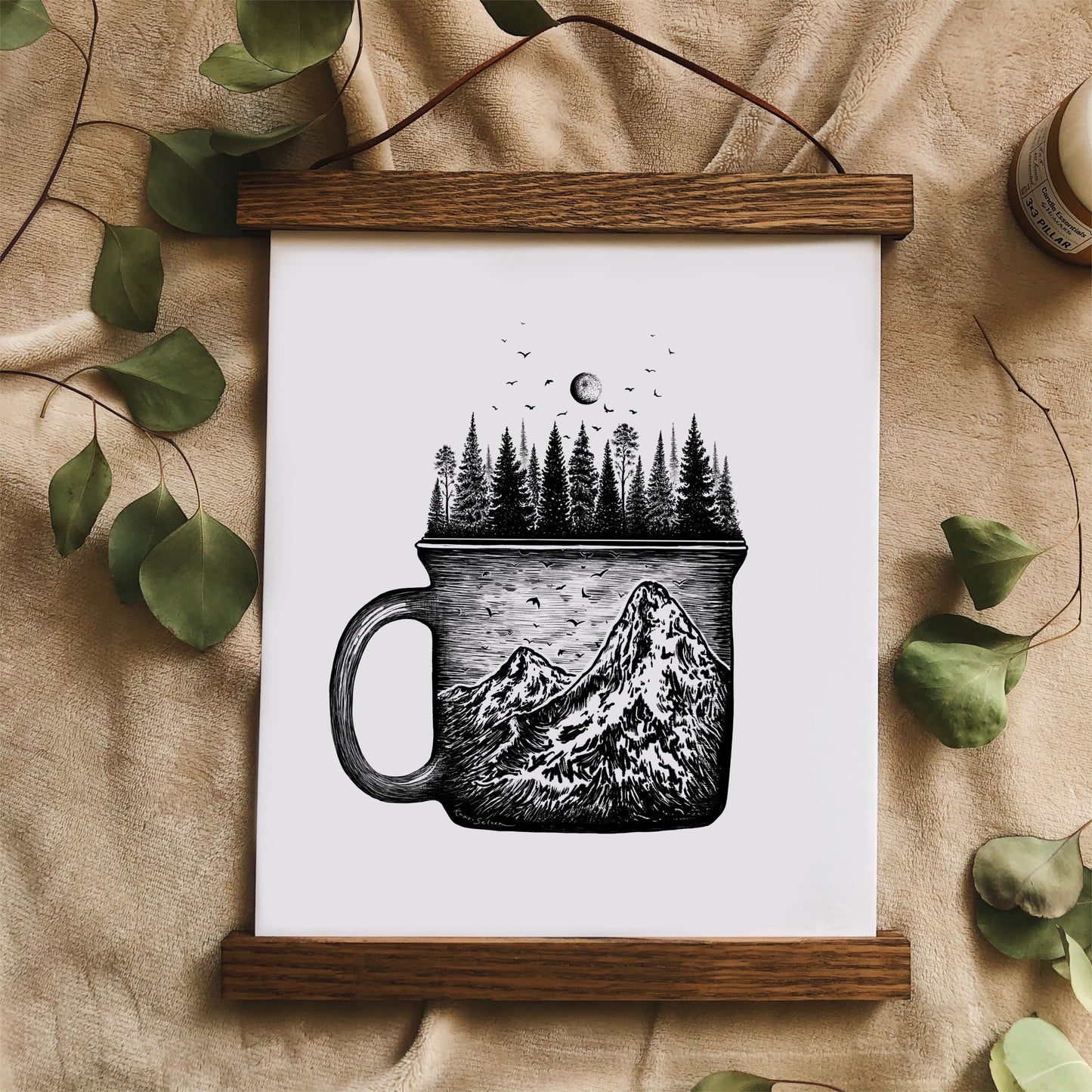 Forested Coffee Mug Art Print