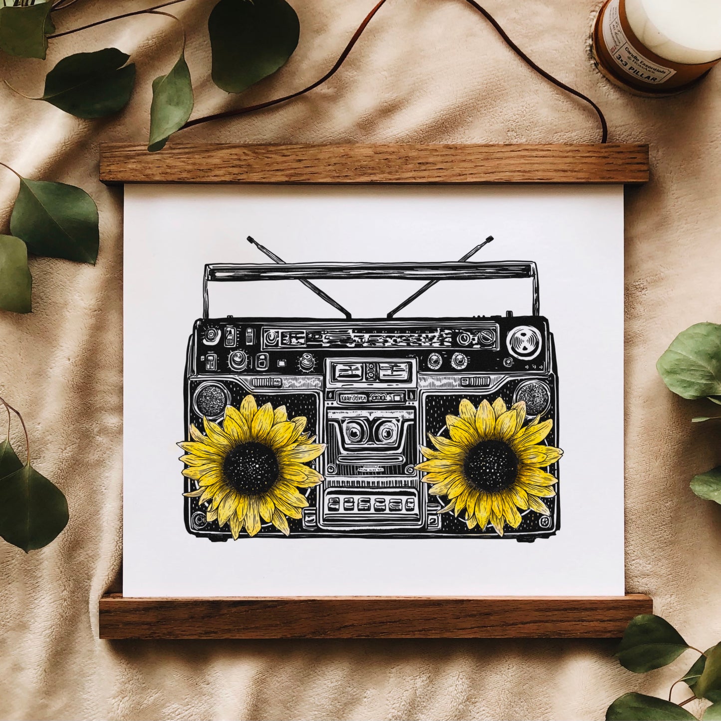 Sunflower Stereo Art Print