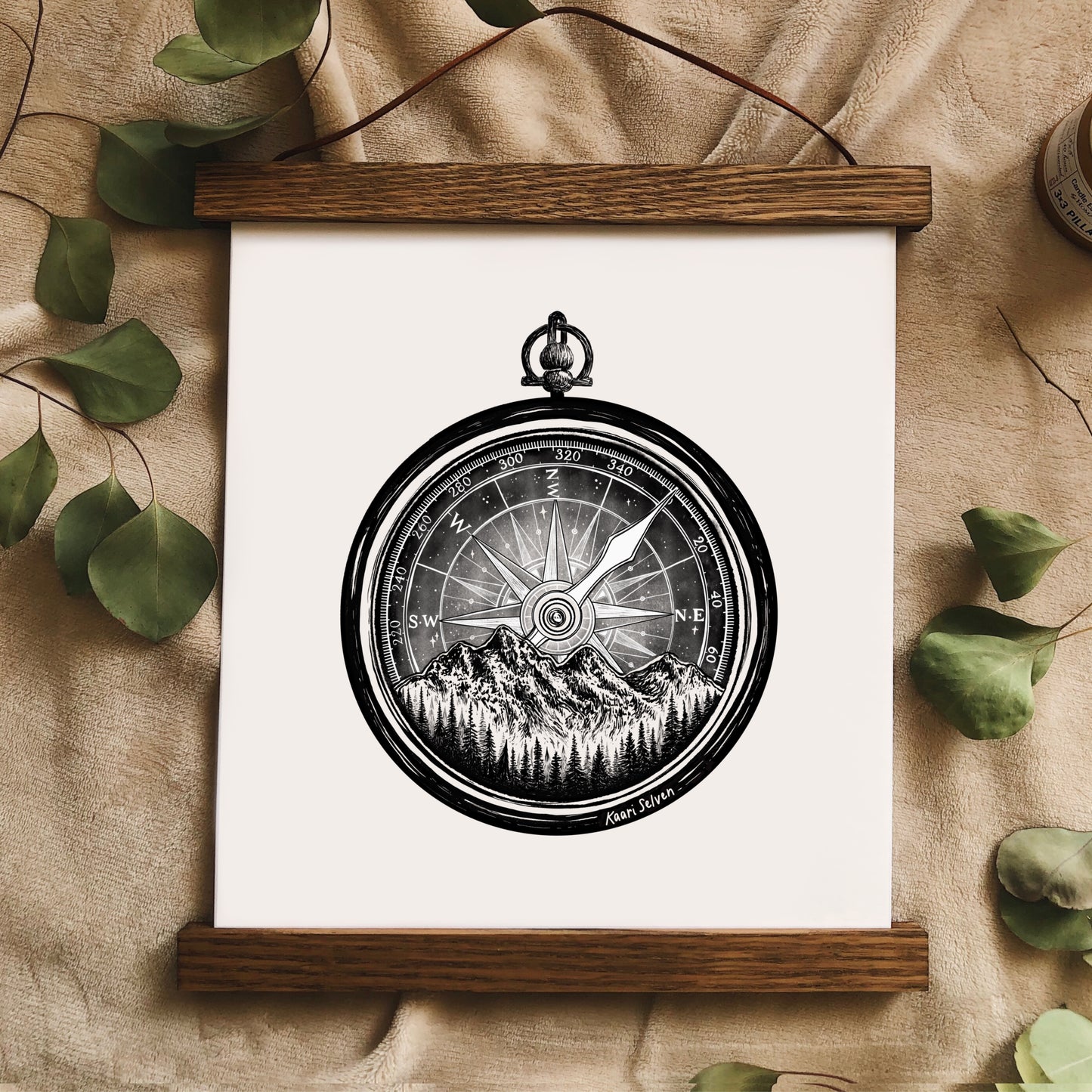 Mountain Compass Art Print