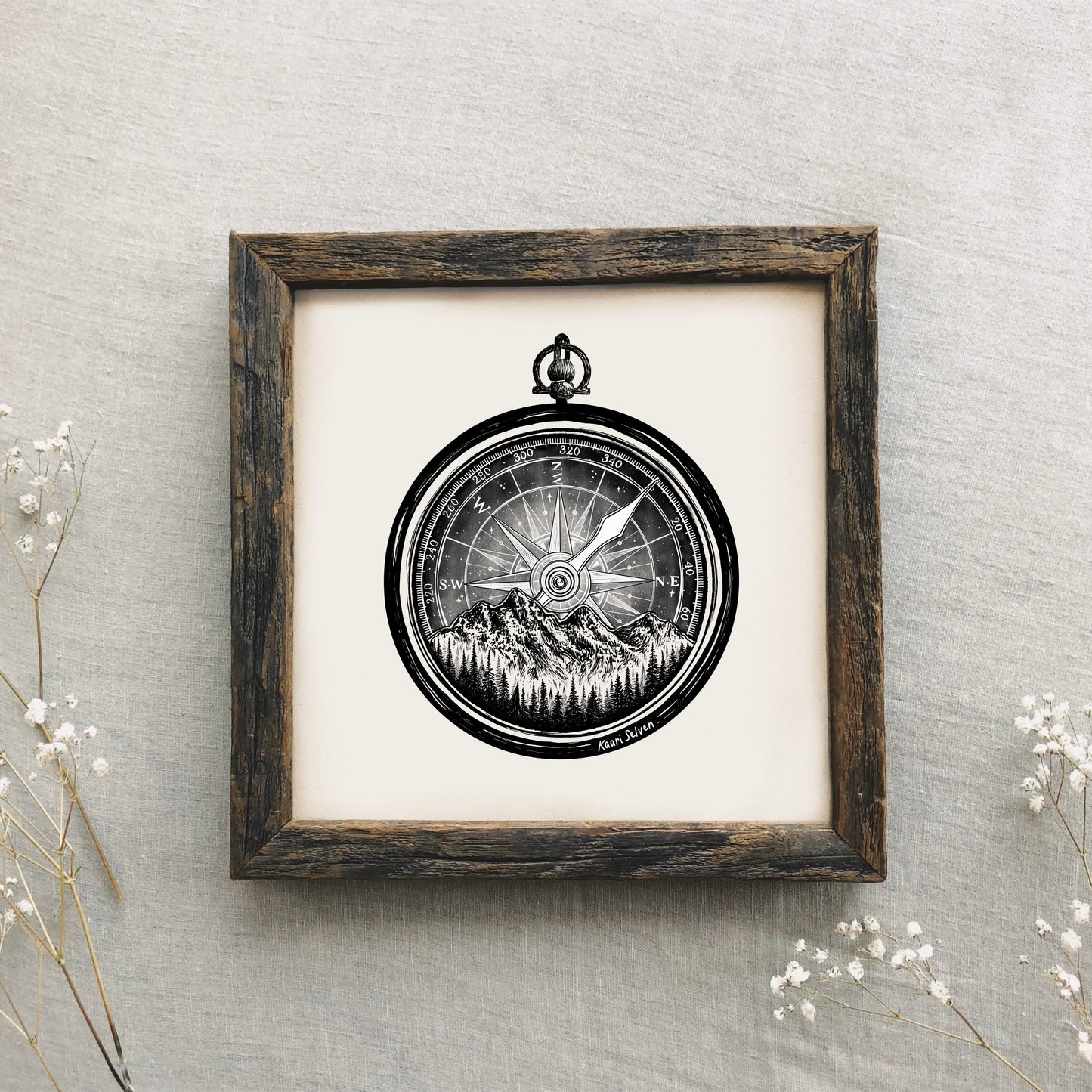 Mountain Compass Art Print