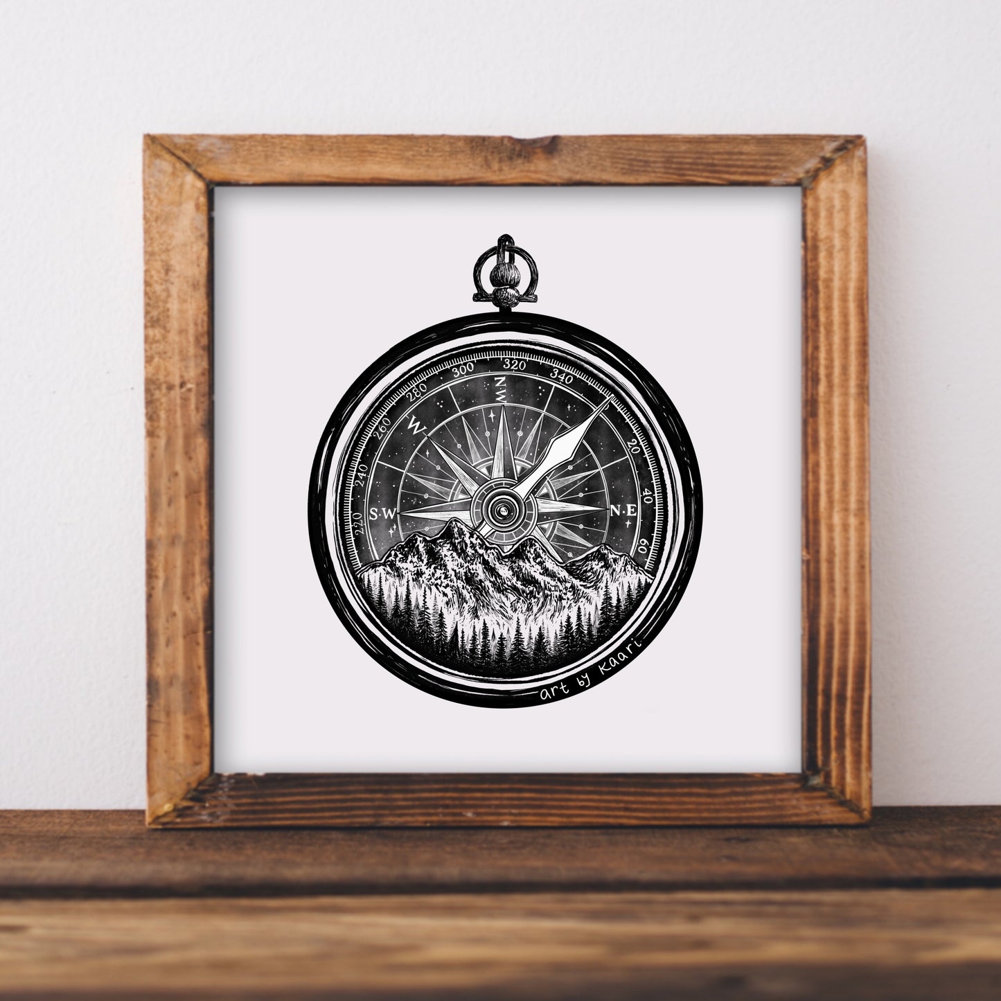 Mountain Compass Art Print