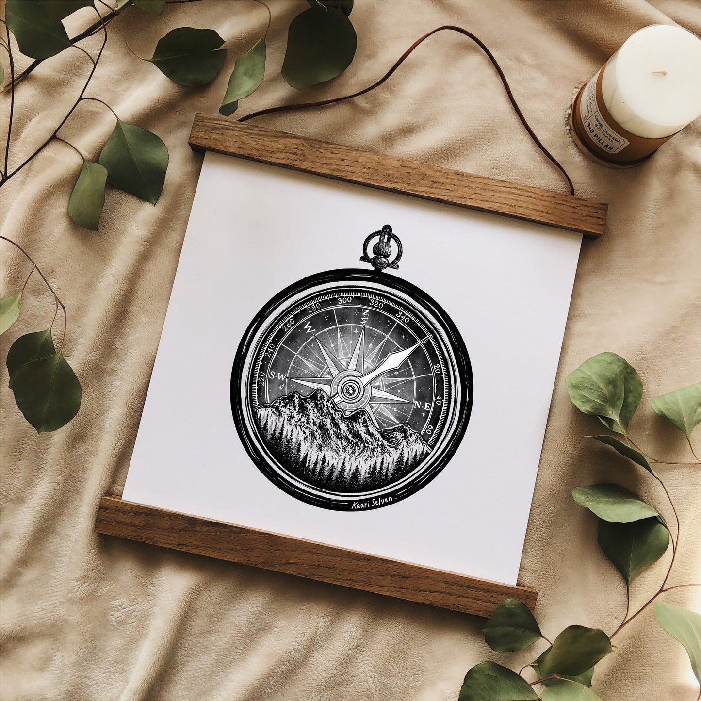 Mountain Compass Art Print