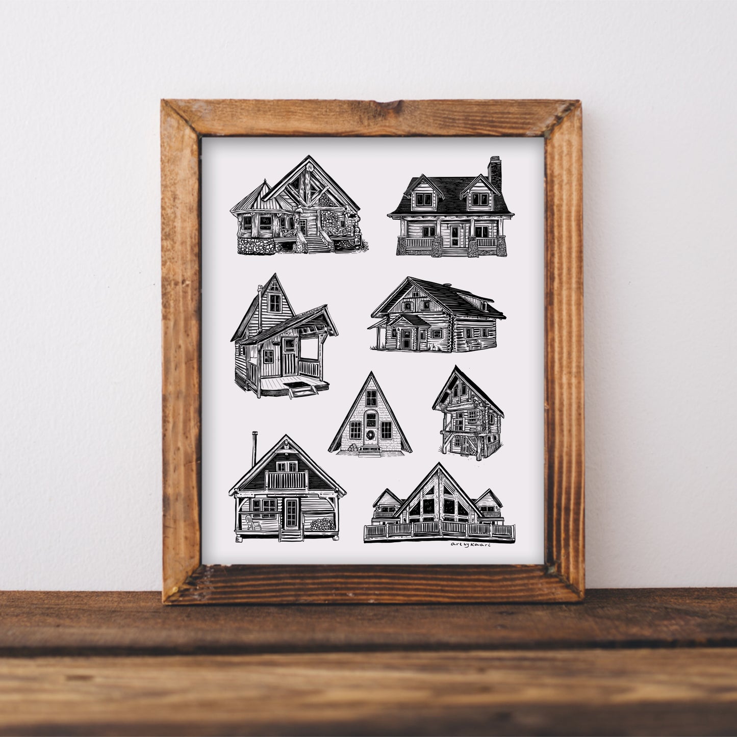 Cozy Homes and Cabins Art Print