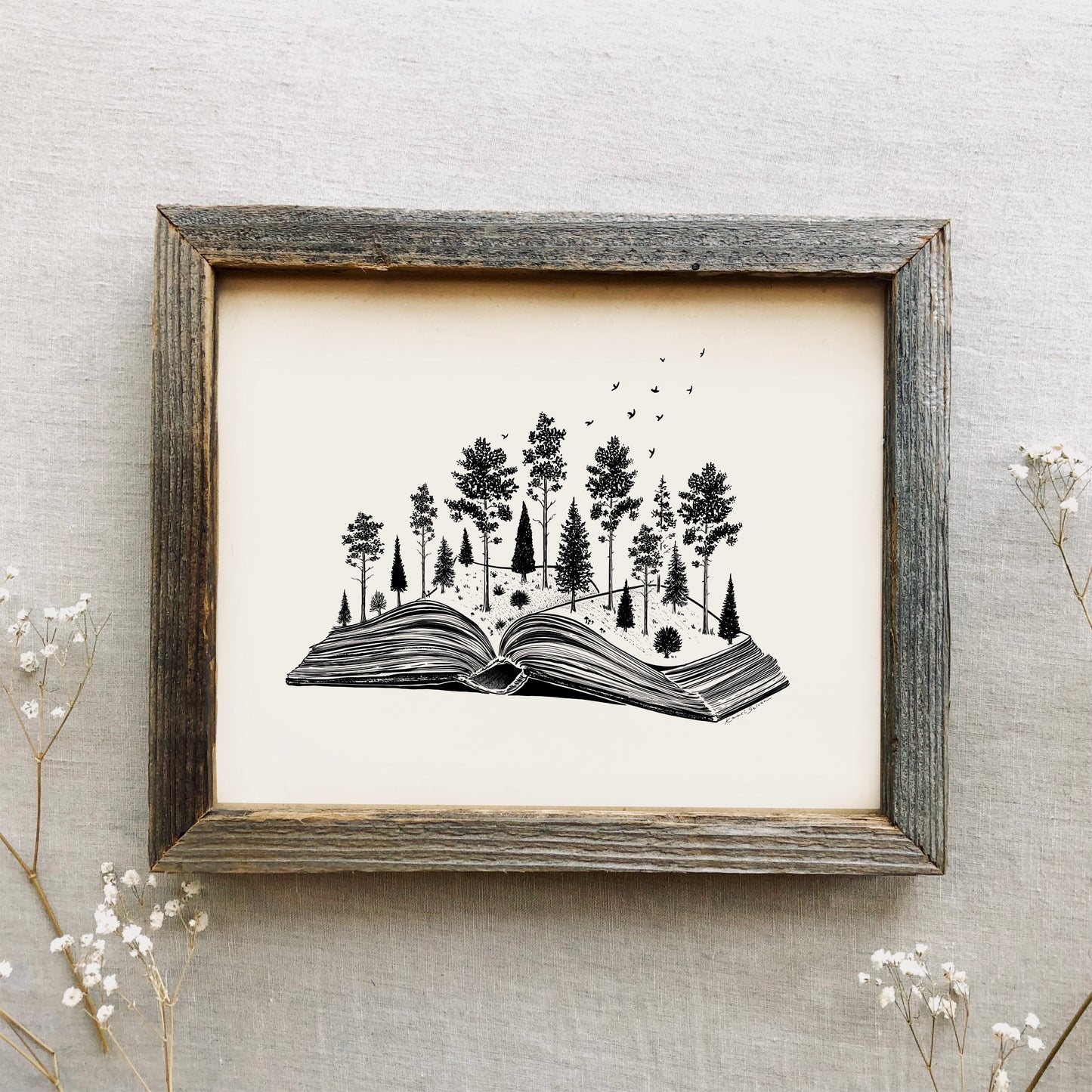 Forested Book Art Print