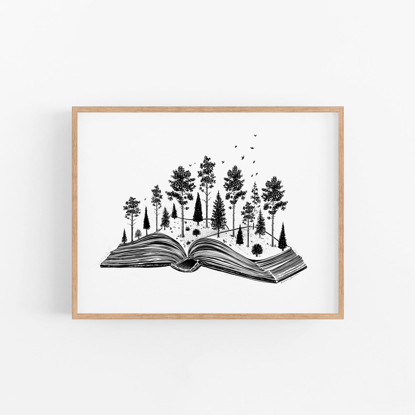 Forested Book Art Print