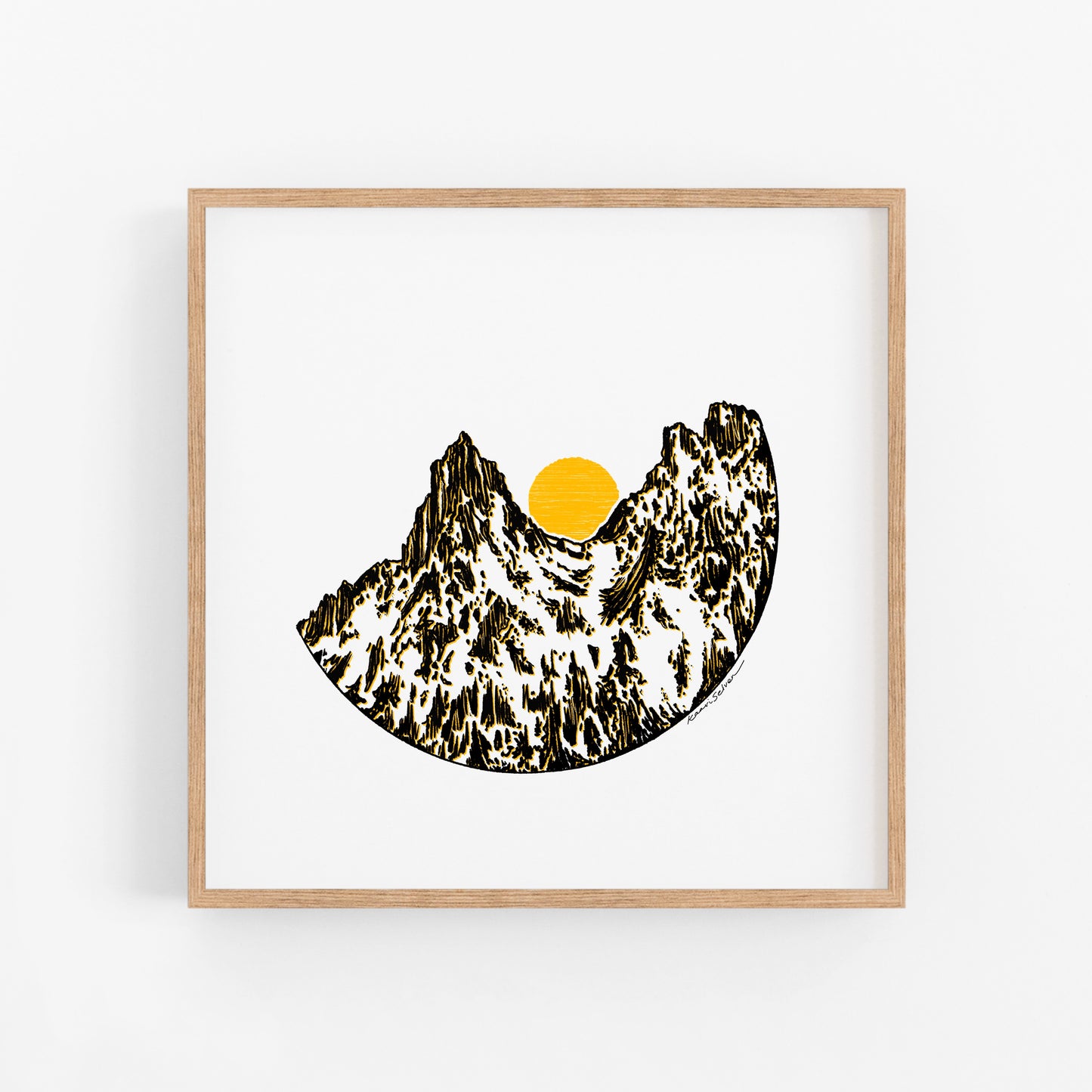 Mountain Sun Art Print