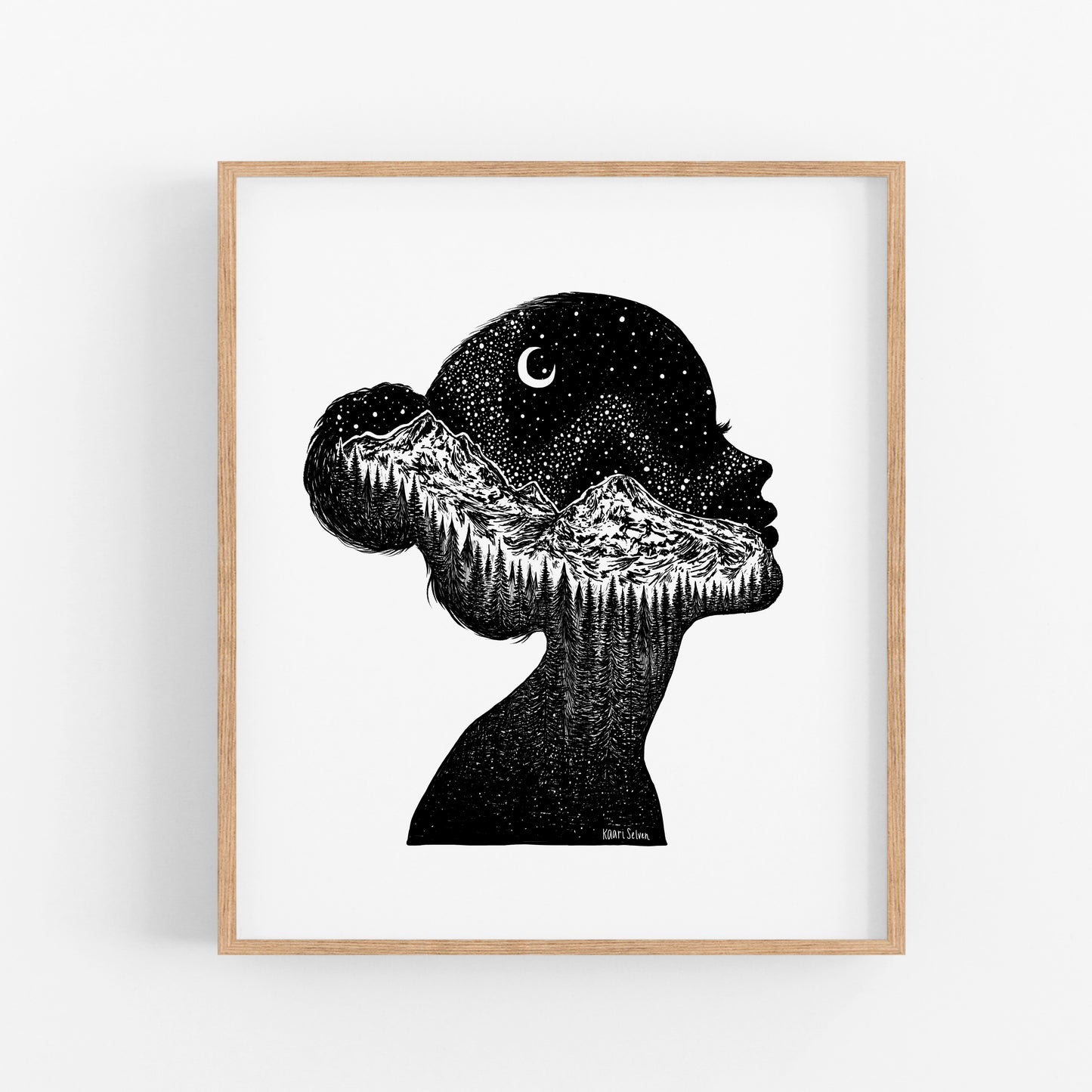 Mountainous Silhouette Art Print