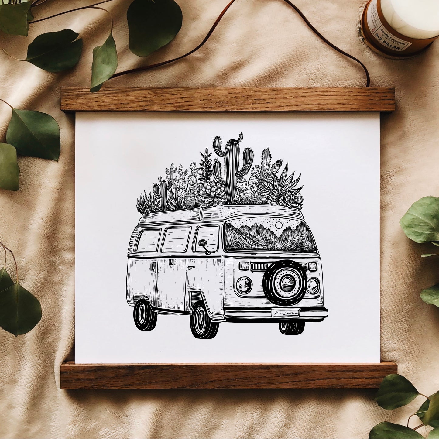 Cactus Van Art Print