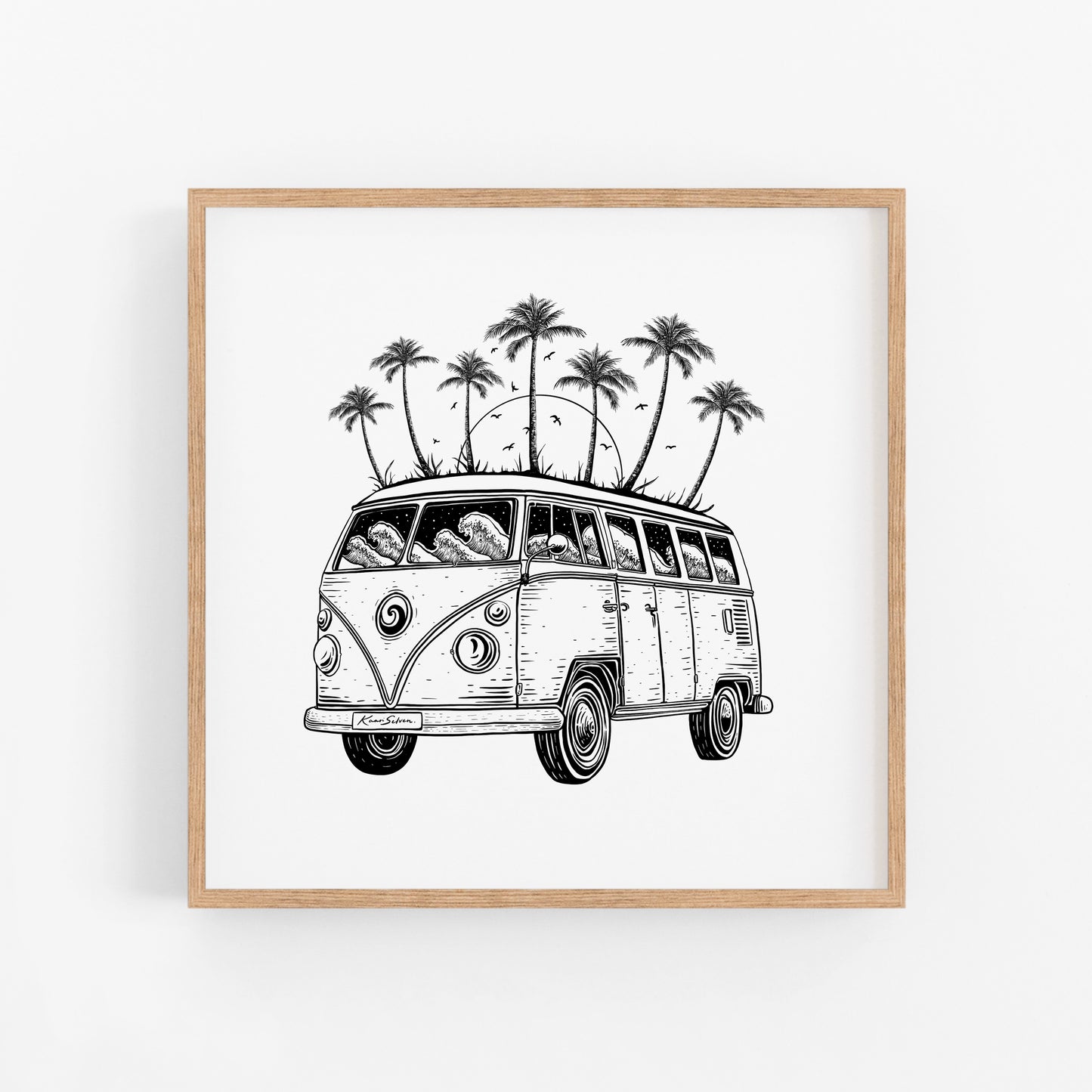 Beach Van Art Print