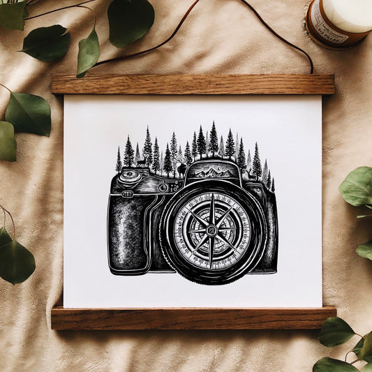 Compass Camera Art Print