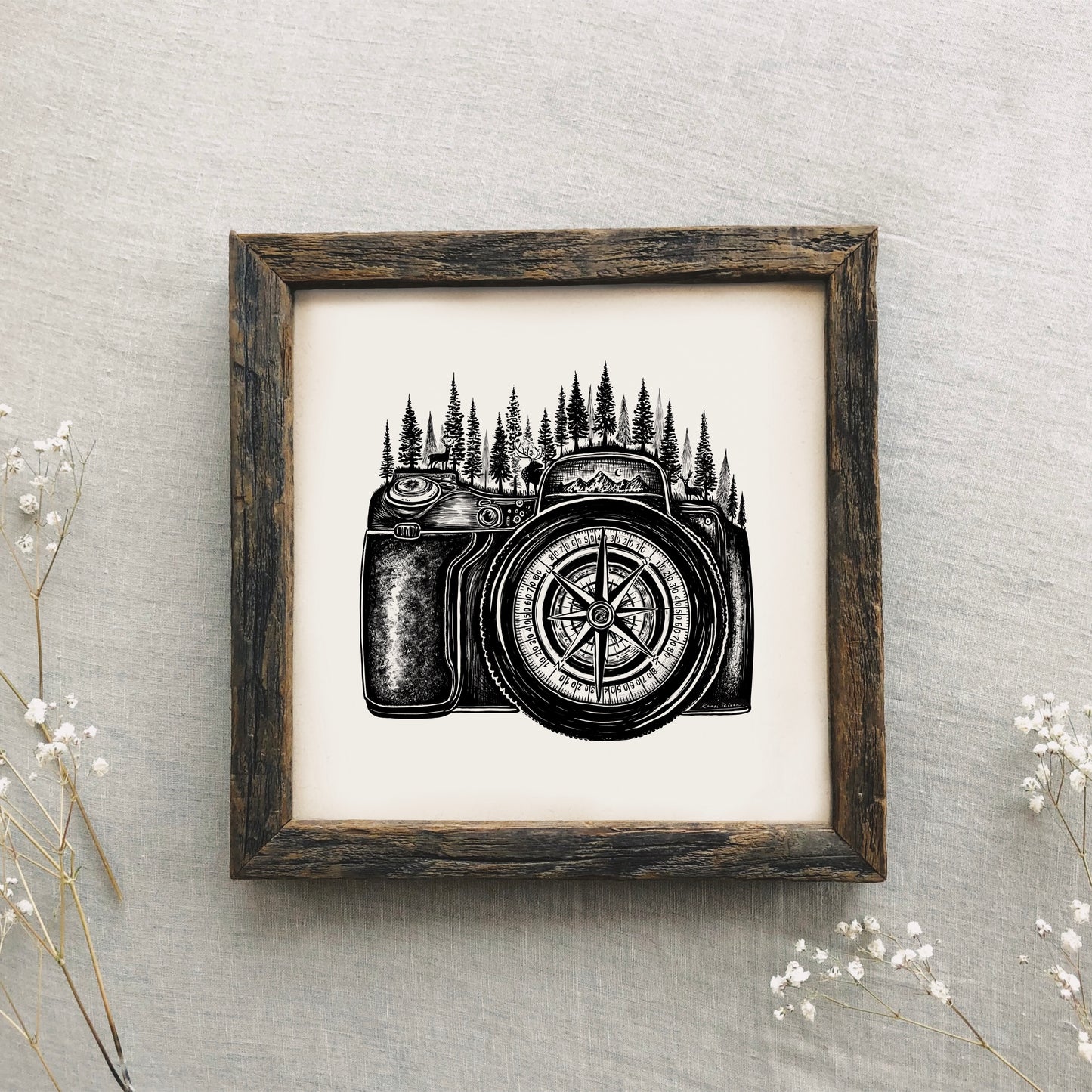 Compass Camera Art Print
