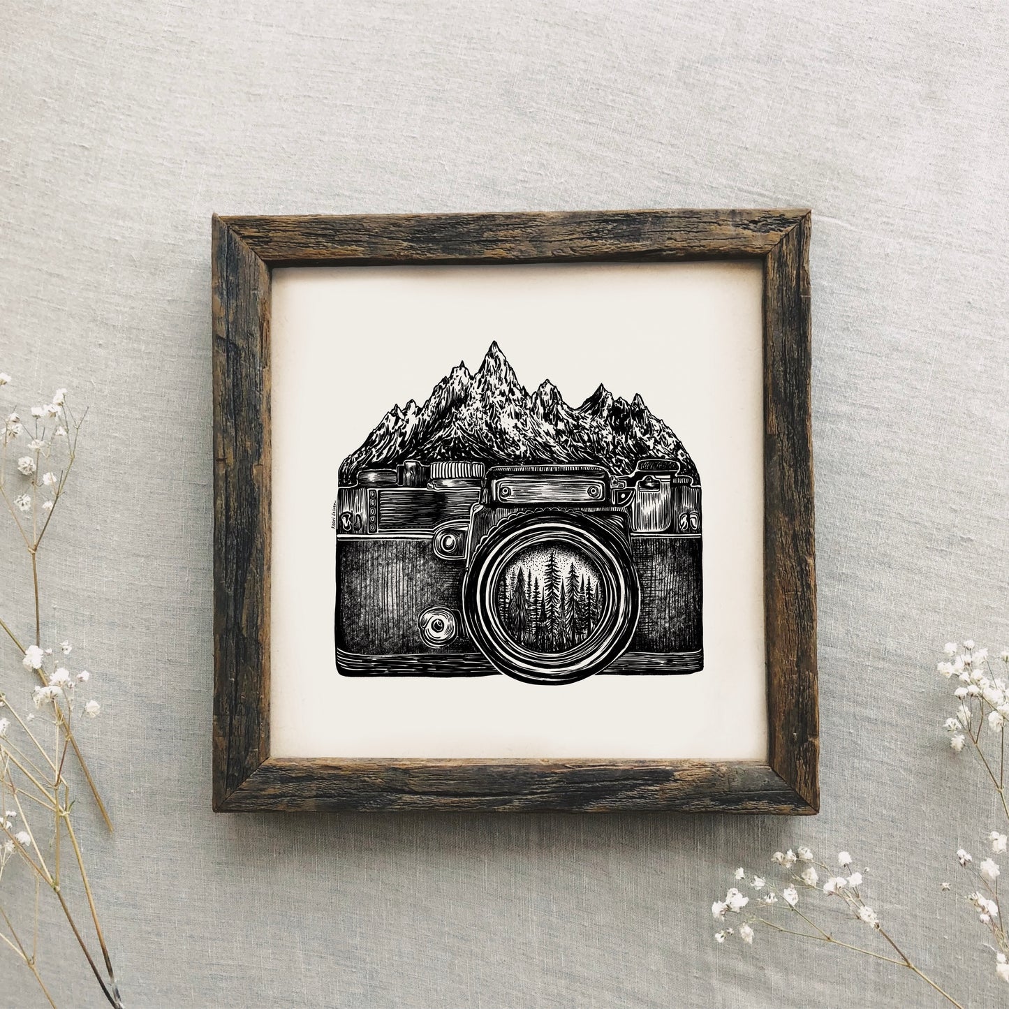 Mountain Camera Art Print