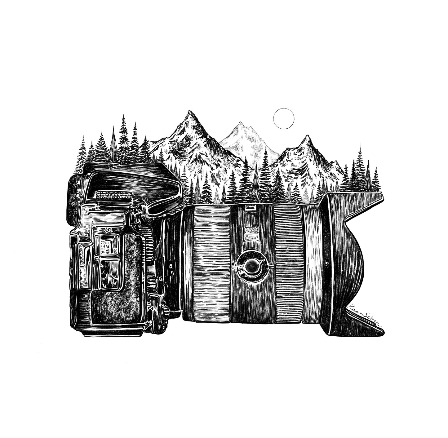 Mountain Camera Side View Art Print