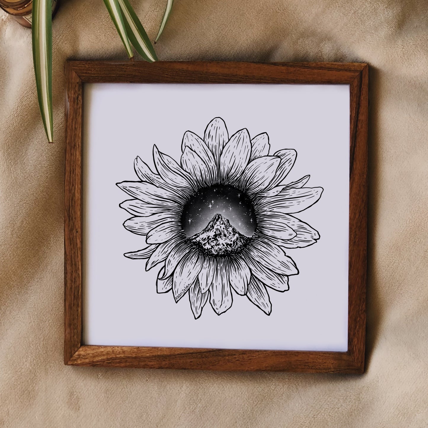 Mountain Sunflower Art Print