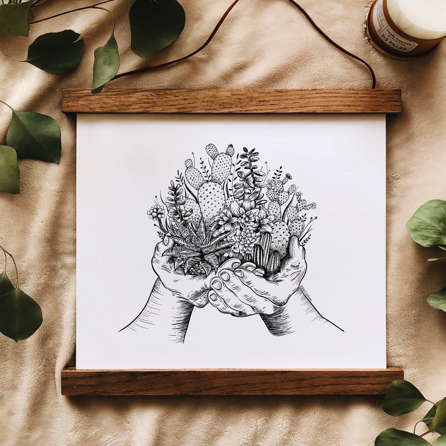 Cactus and Succulent Hands Art Print