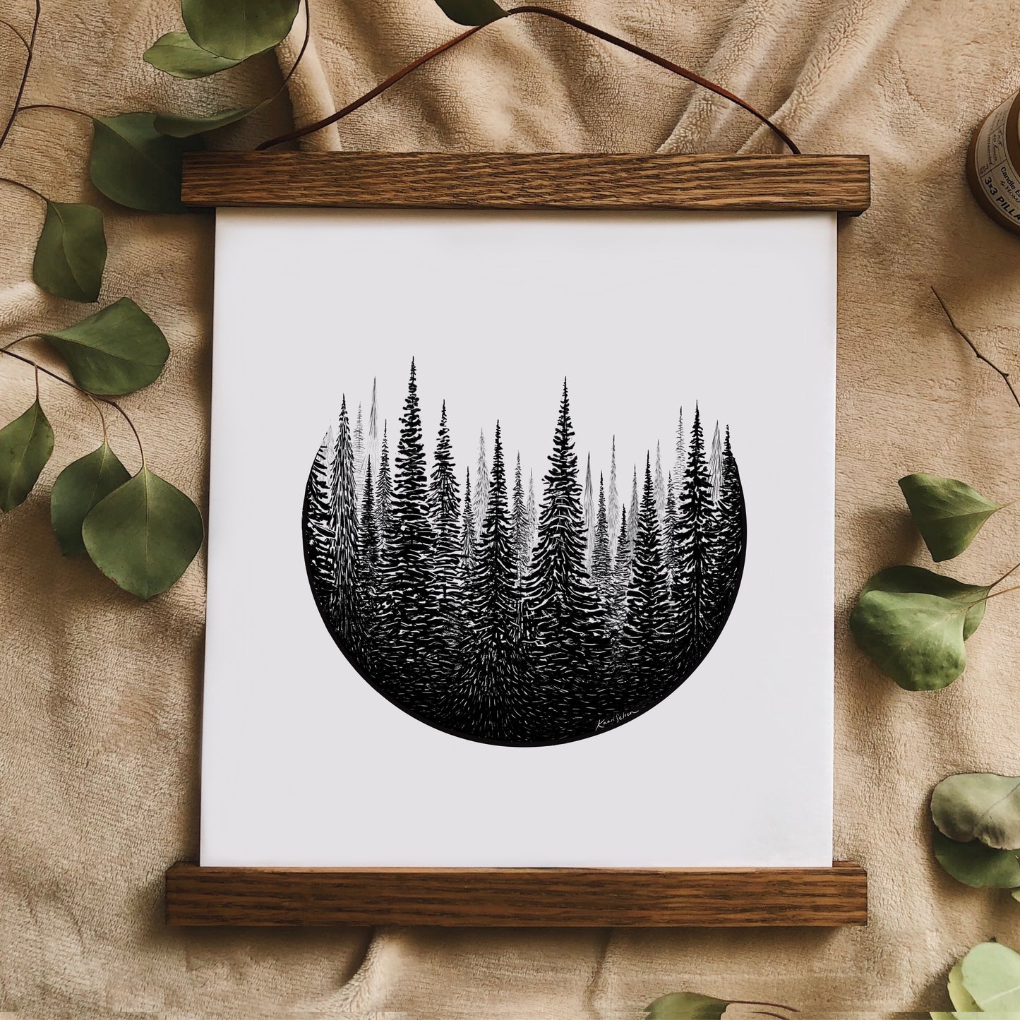 Treescape Circle Art Print