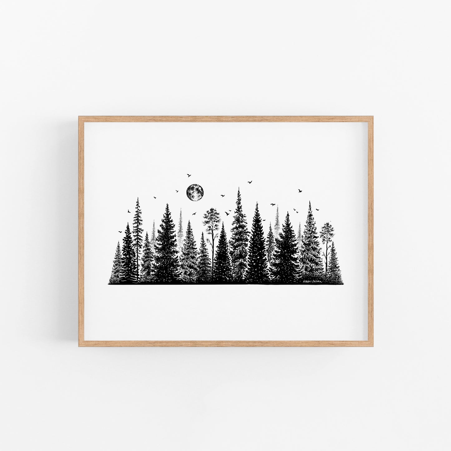 Treescape Line Art Print