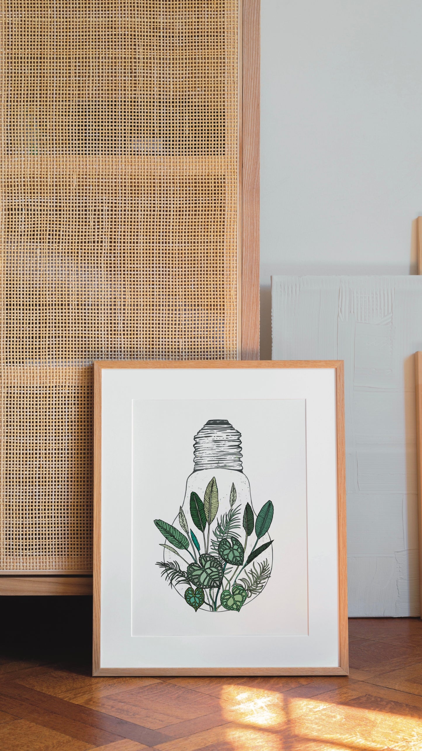 House Plant Lightbulb Art Print