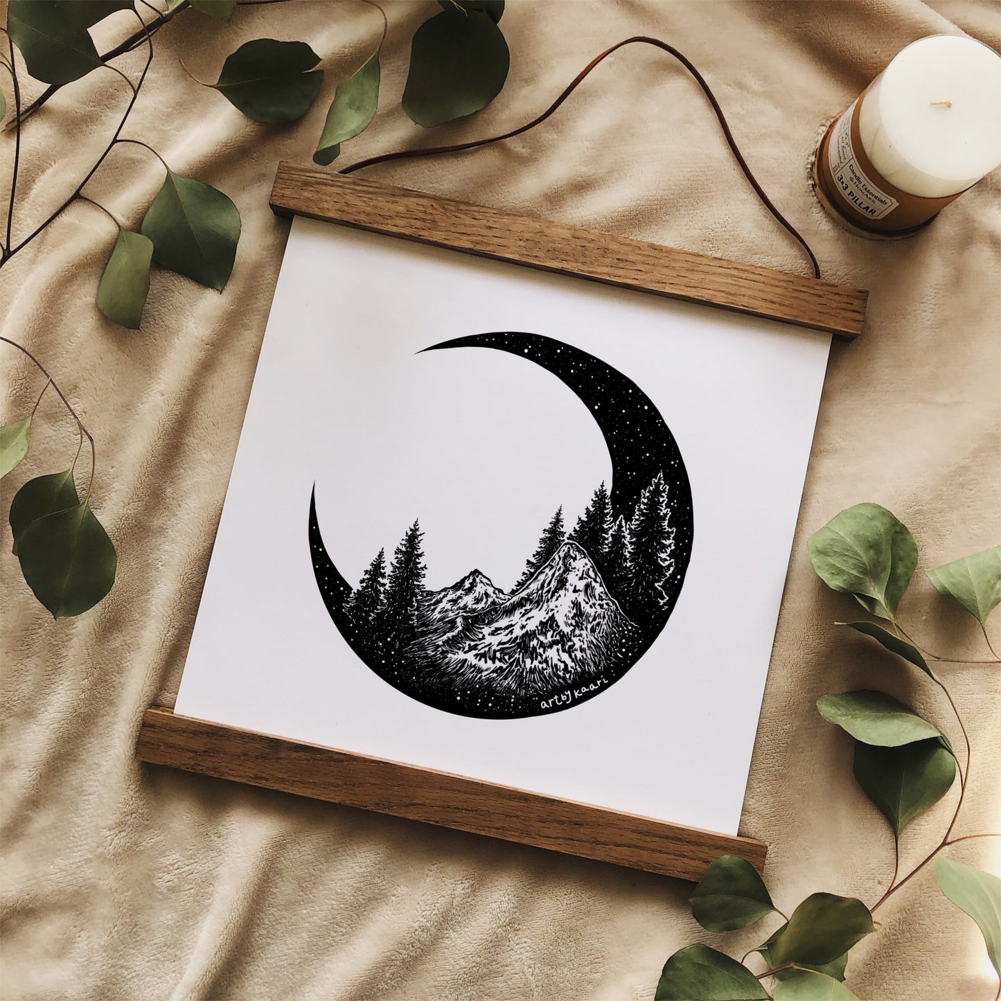 Mountain Moon Art Print