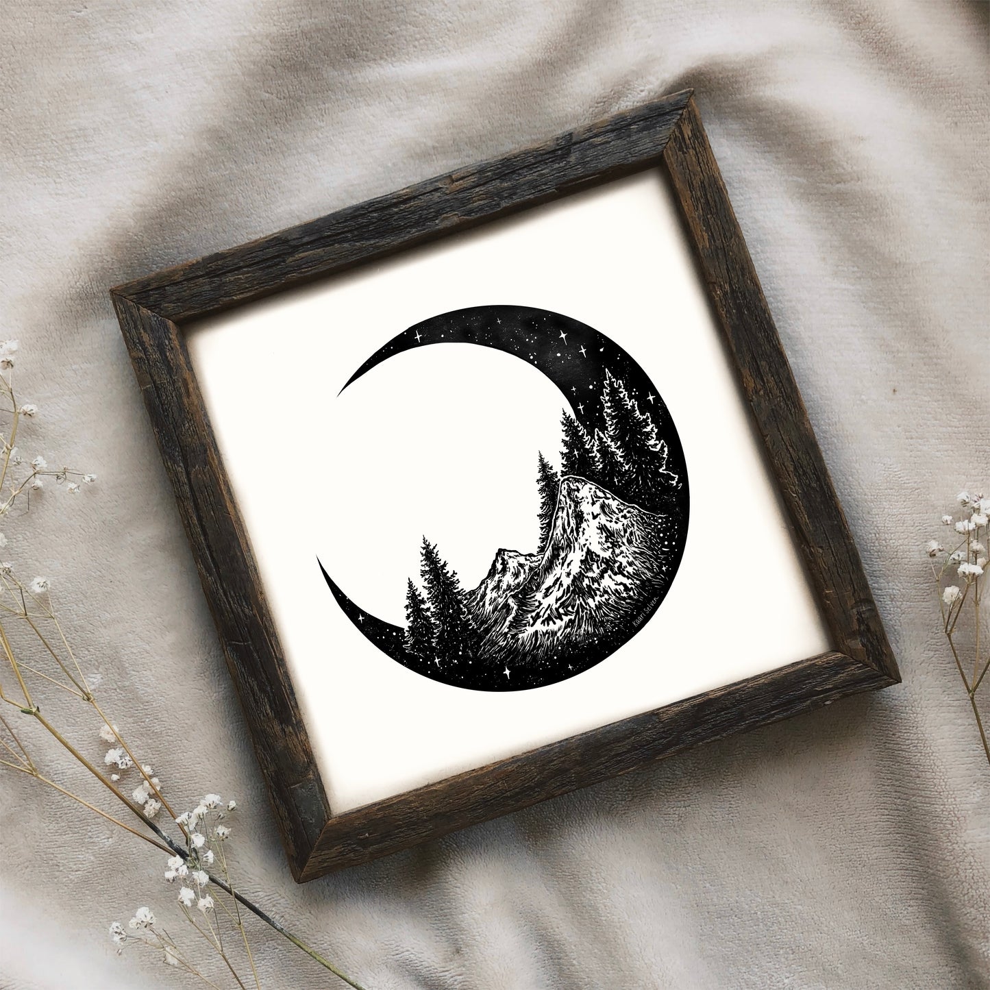 Mountain Moon Art Print