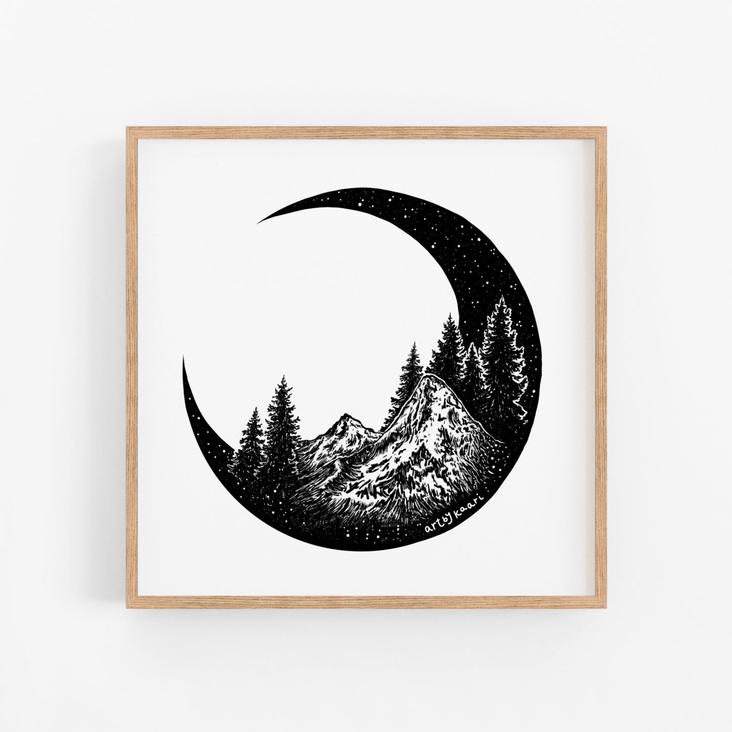 Mountain Moon Art Print