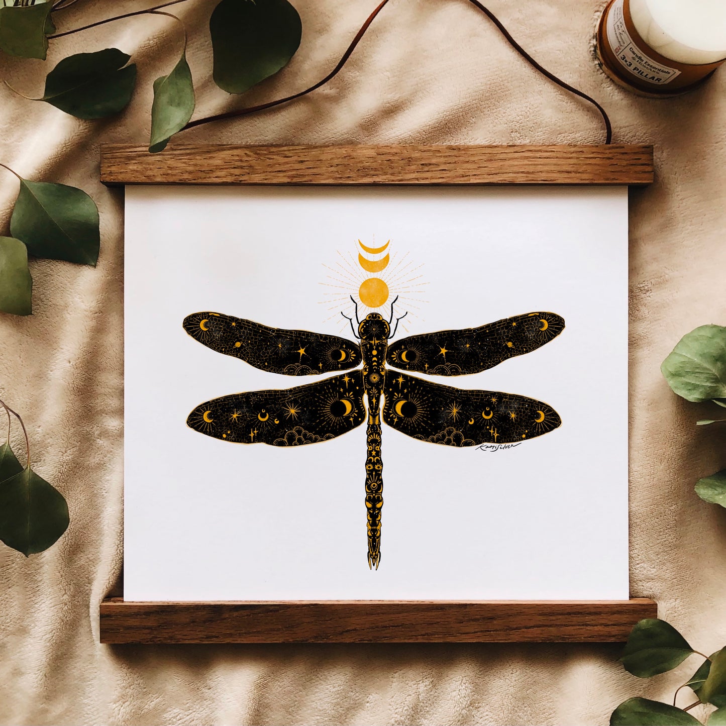 Celestial Dragonfly Art Print