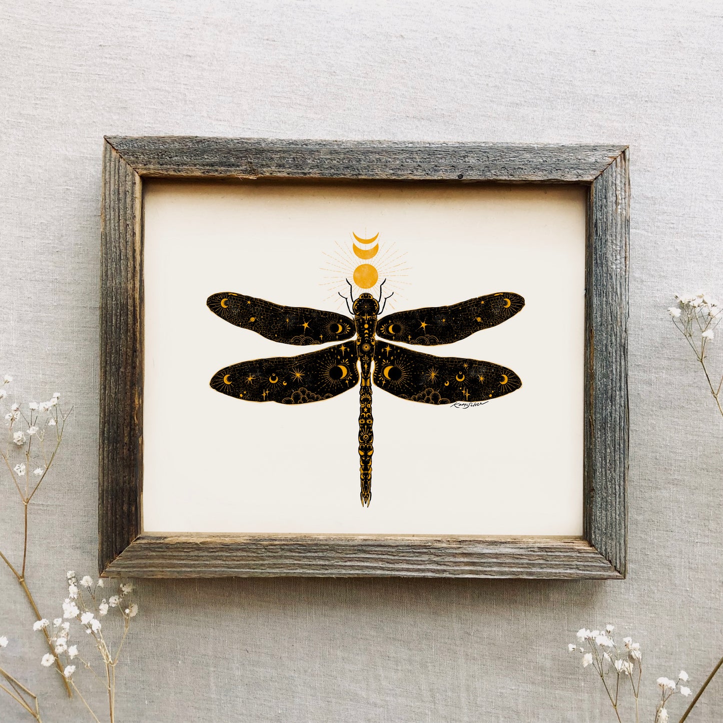 Celestial Dragonfly Art Print