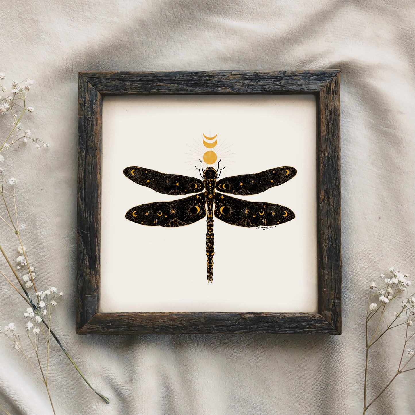Celestial Dragonfly Art Print
