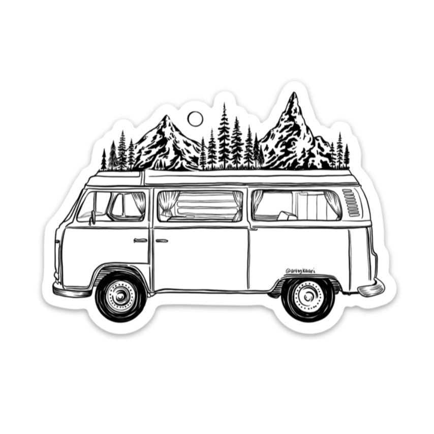 Mountain Van Vinyl Sticker