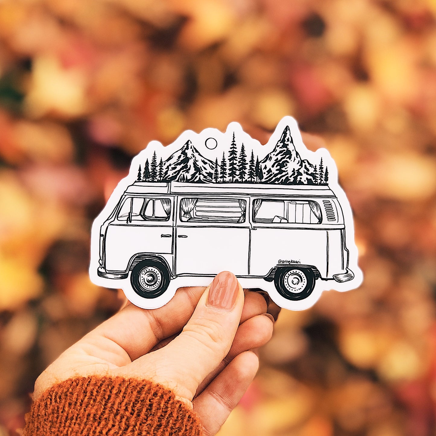 Mountain Van Vinyl Sticker