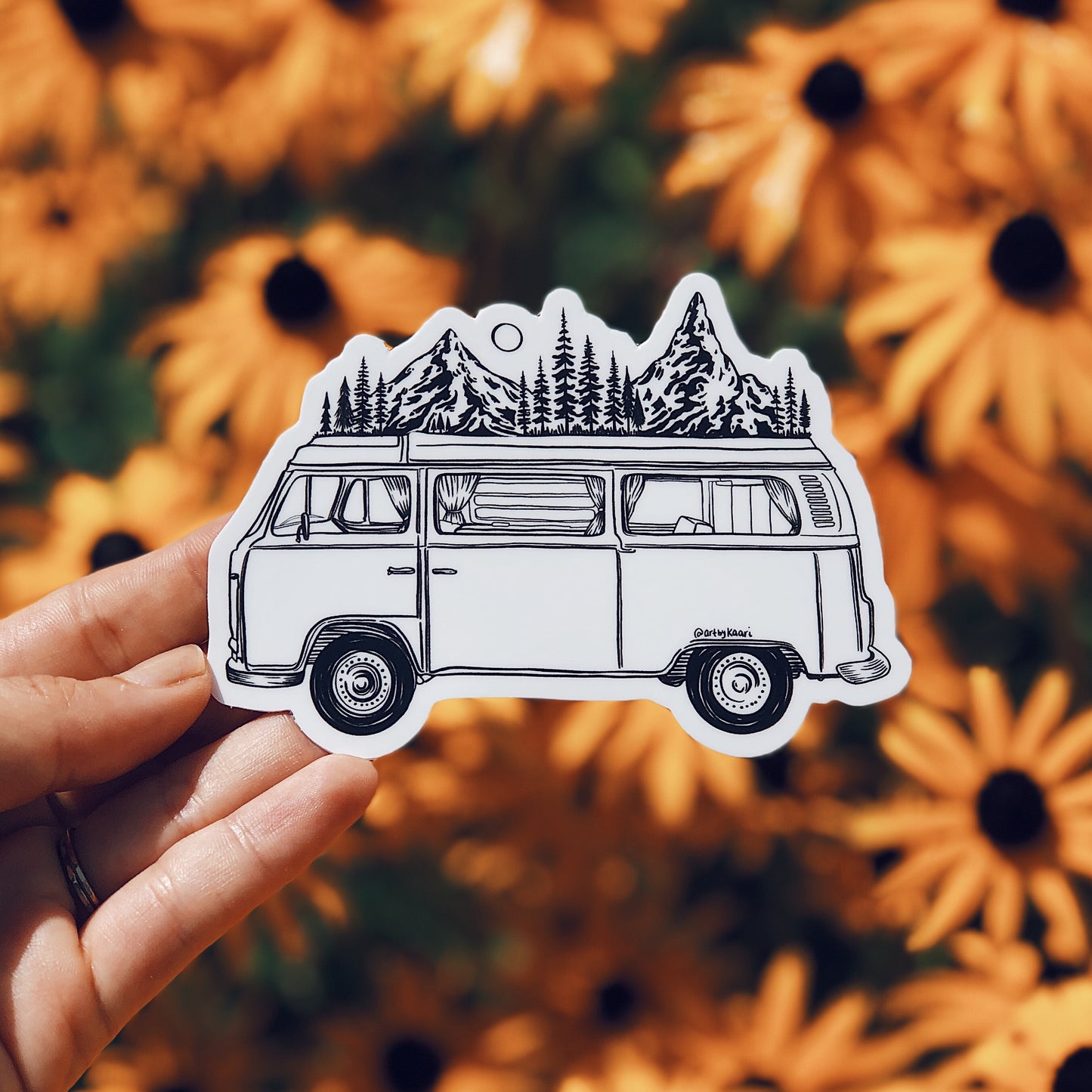 Mountain Van Vinyl Sticker