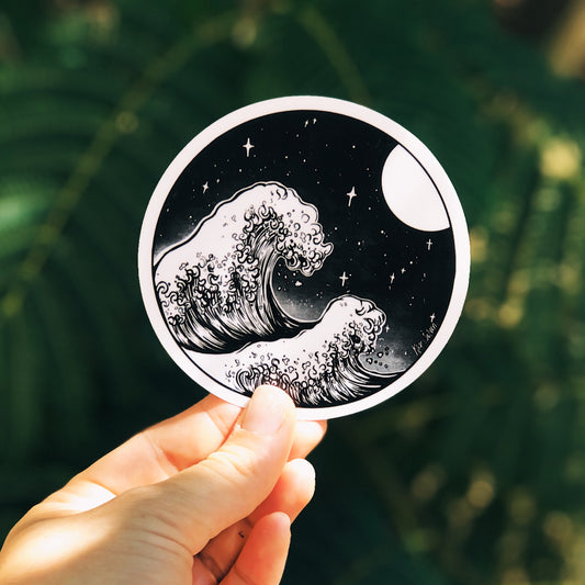 Waves + Night Sky Vinyl Sticker